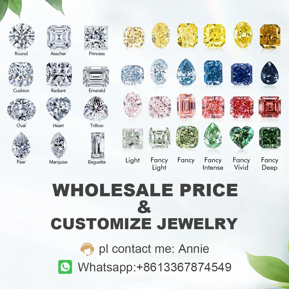 1ct 1.5ct 2ct 2.5ct 3ct 5ct With IGI certificate Round Lab Grown Diamonds  CVD HPHT Laboratory Diamond Wholesales